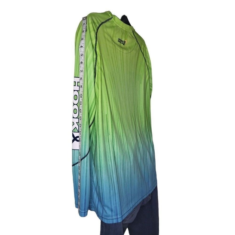 Hook & Tackle Fishing Shirt Mens Large Long Sleeve UV Sun Protection Multicolor - Picture 6 of 6